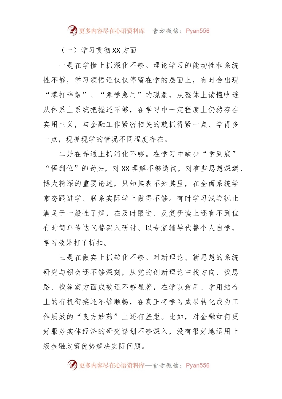 国企金融和银行系统干部2023年度专题民主生活会个人发言稿提纲（践行宗旨等6个方面+意识形态+安全生产+反面典型案例）.docx_第2页