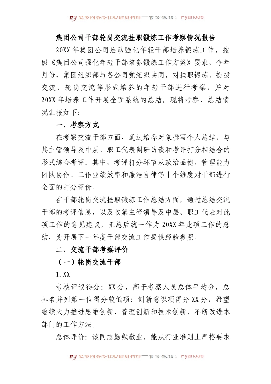 国企干部轮岗交流挂职锻炼工作考察情况总结报告8000字.docx_第1页