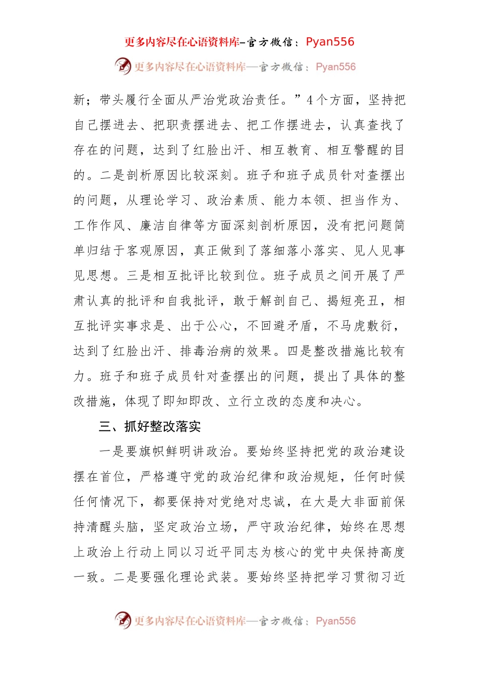 在2024年度民主生活会上的点评讲话（2954字）.docx_第2页