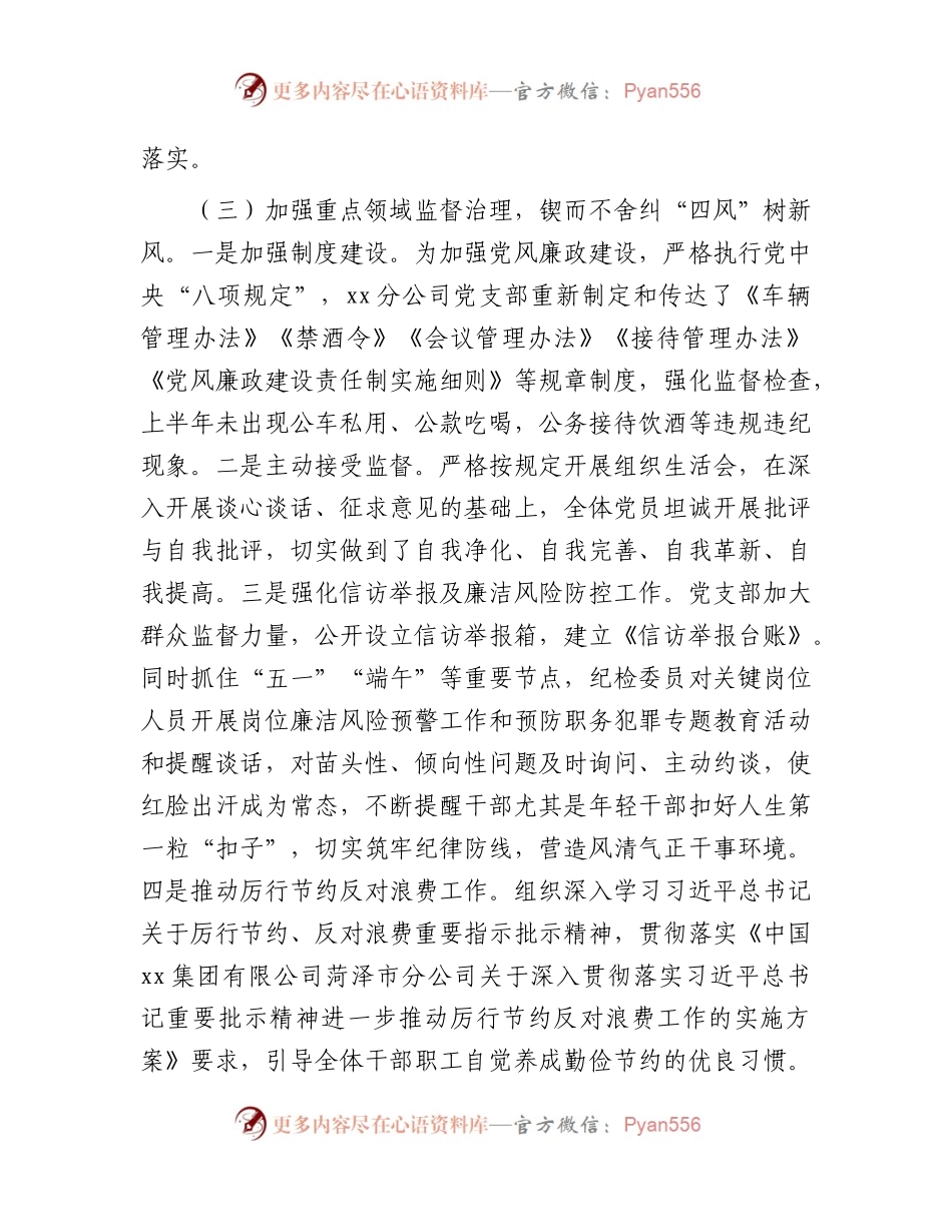 国企公司2023年上半年纪检监察工作总结2900字.docx_第2页