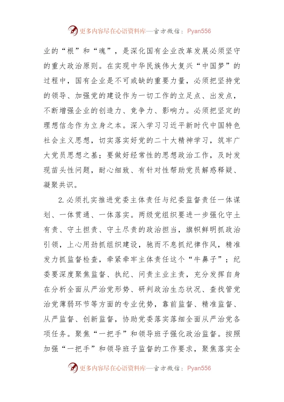 国企党委书记在2023年纪检系统半年工作会上的讲话.docx_第2页