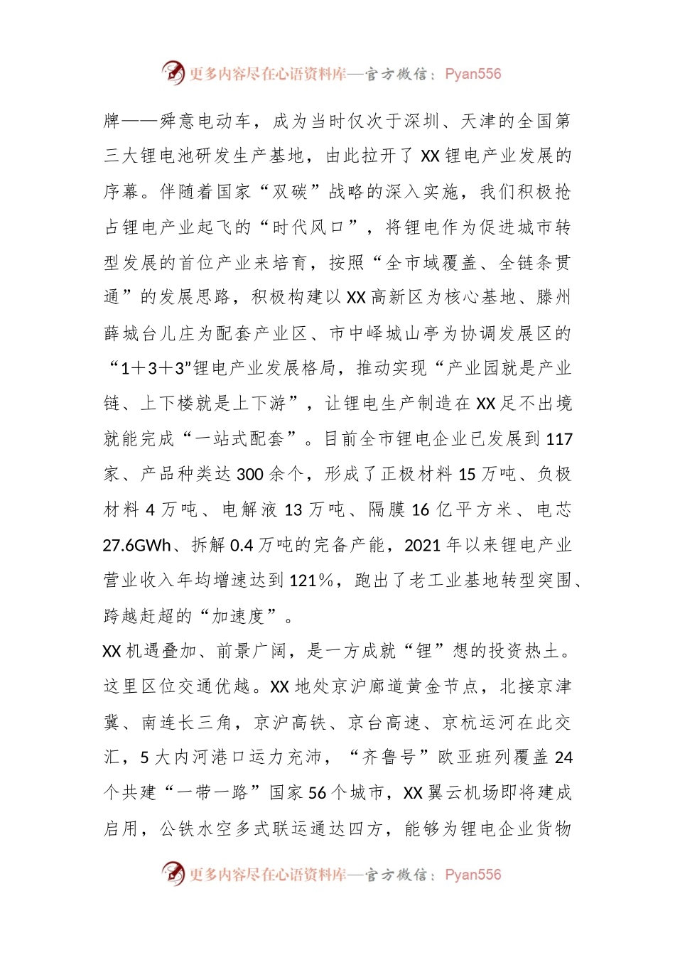 在2023 XX国际锂电产业展览会上的致辞.docx_第2页