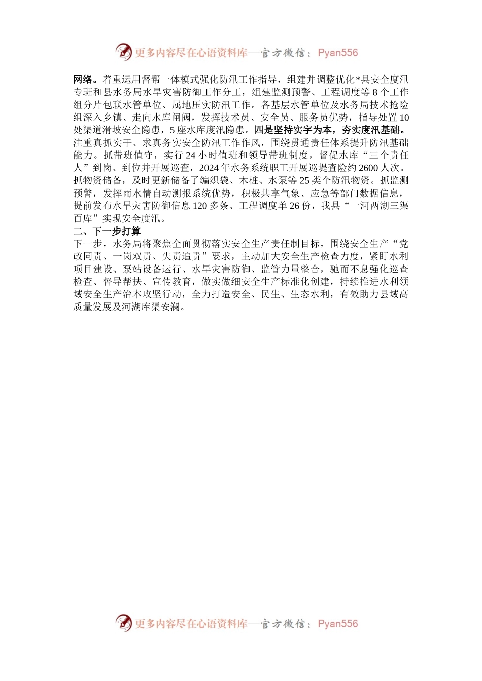县水利领域安全生产工作责任落实情况总结.docx_第2页