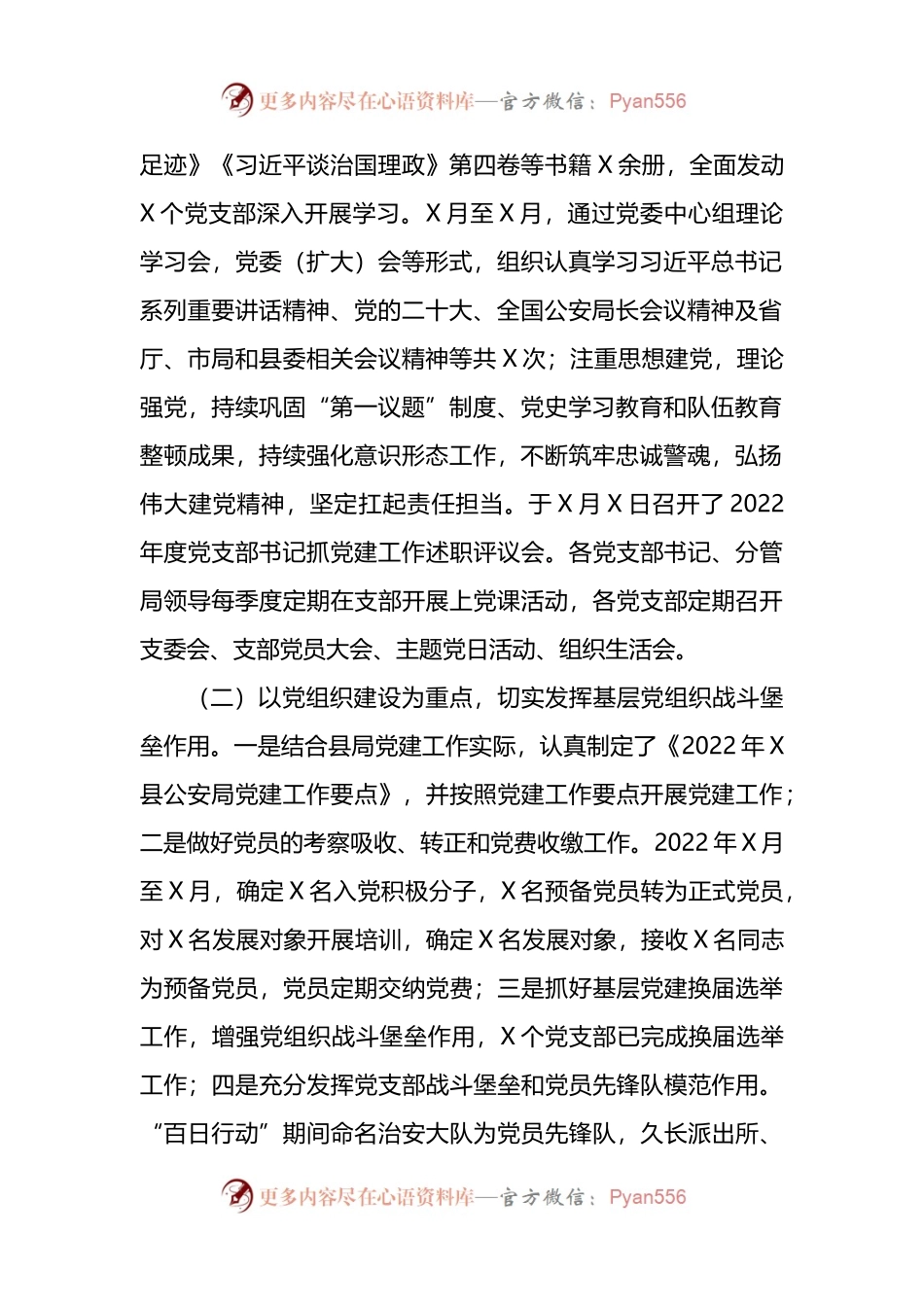 县公安局2022年党建工作总结及下一步工作计划.docx_第2页