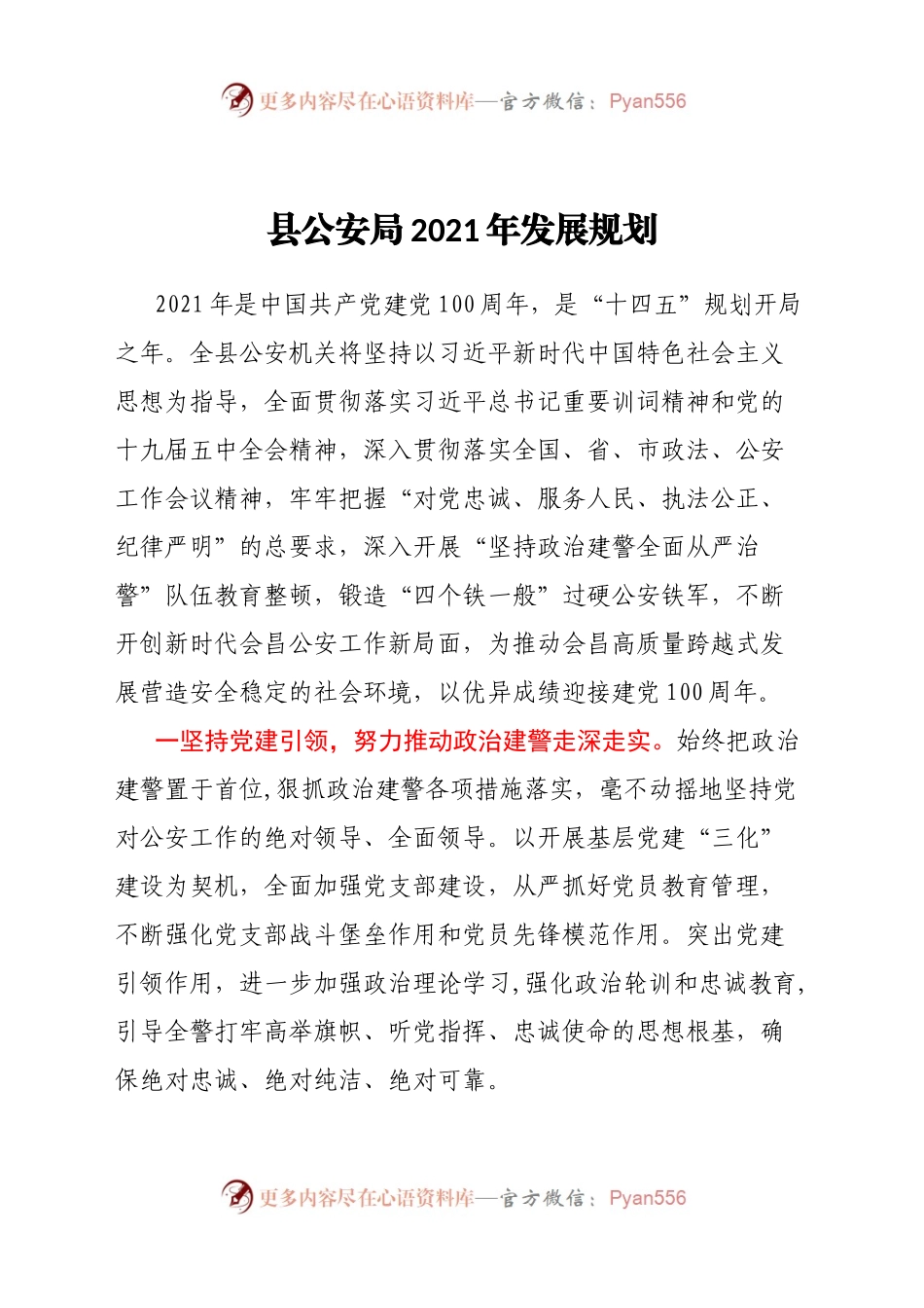 县公安局2021年发展规划.docx_第1页
