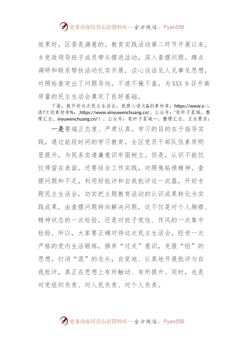 县区委书记在参加XXX乡主题教育活动专题民主生活会上的讲话稿提纲.docx_第2页