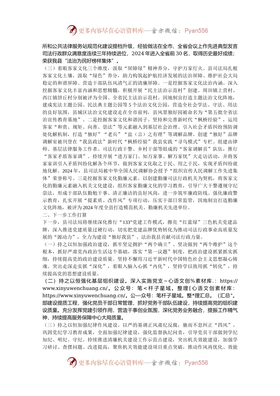 县司法局党组2024年抓基层党建工作总结.docx_第2页