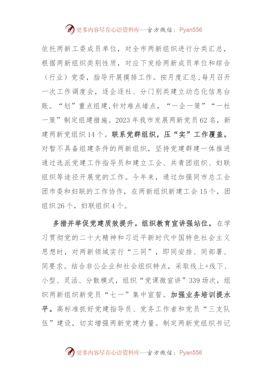 在2023年全市非公企业党建工作推进会上的汇报发言.docx_第2页