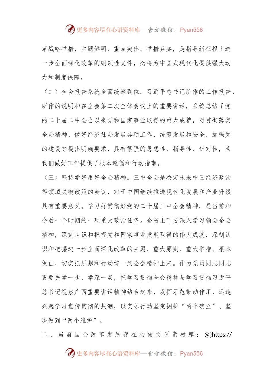 国有企业：党的二十届三中全会研讨发言材料.docx_第2页
