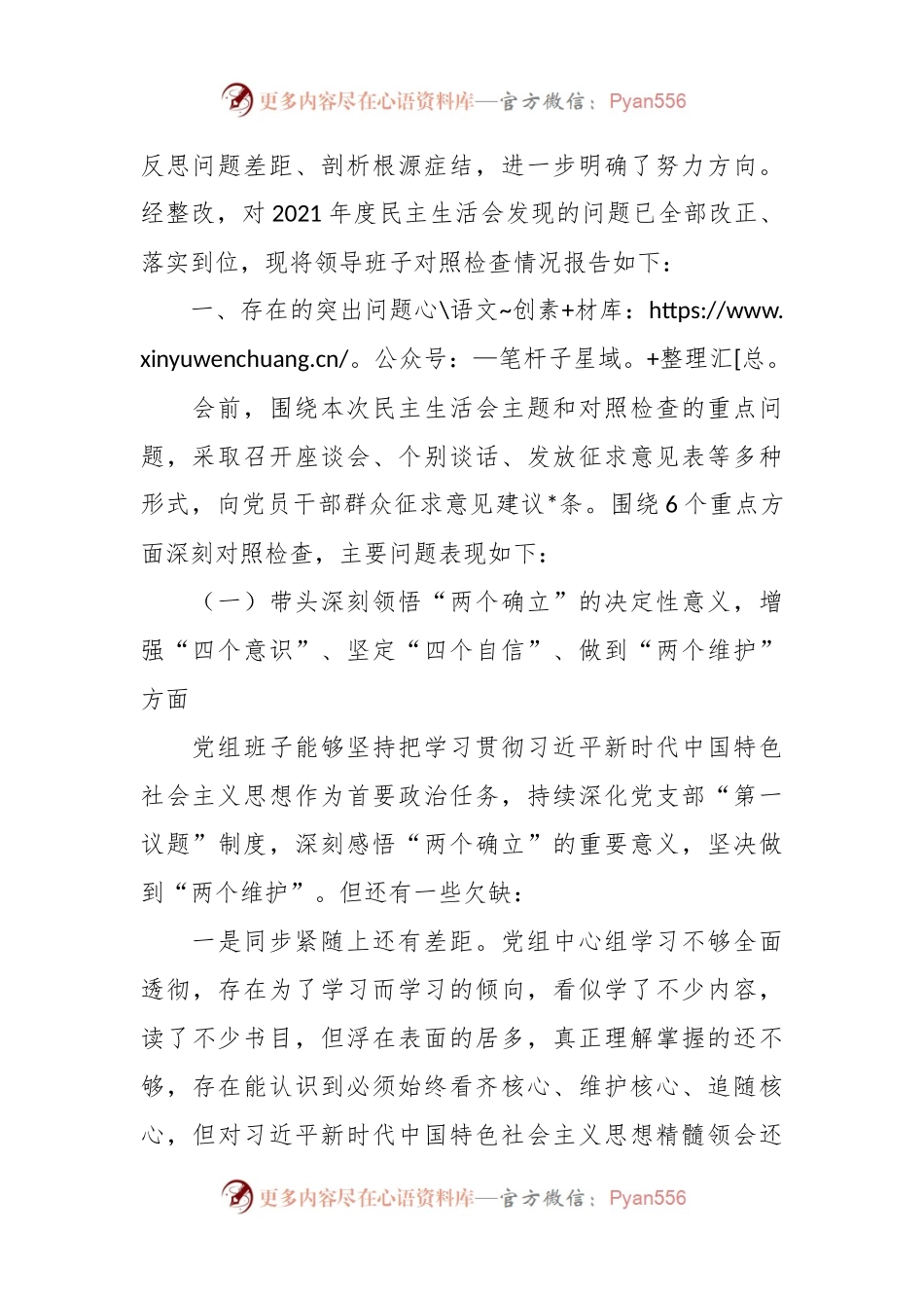 在2022年度民主生活会上的对照检查材料.docx_第2页