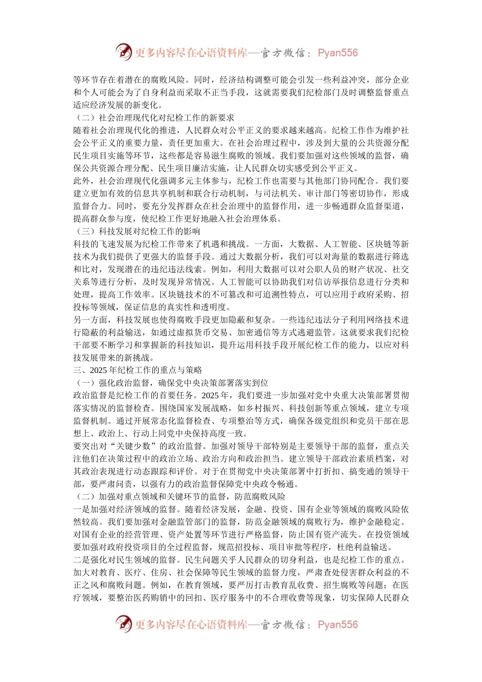在 2025 年纪检工作务虚会上的发言.docx_第2页