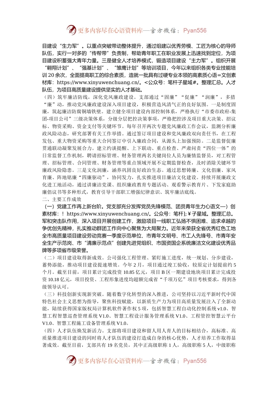 国有企业党支部2024年度落实全面从严治党主体责任情况报告.docx_第2页