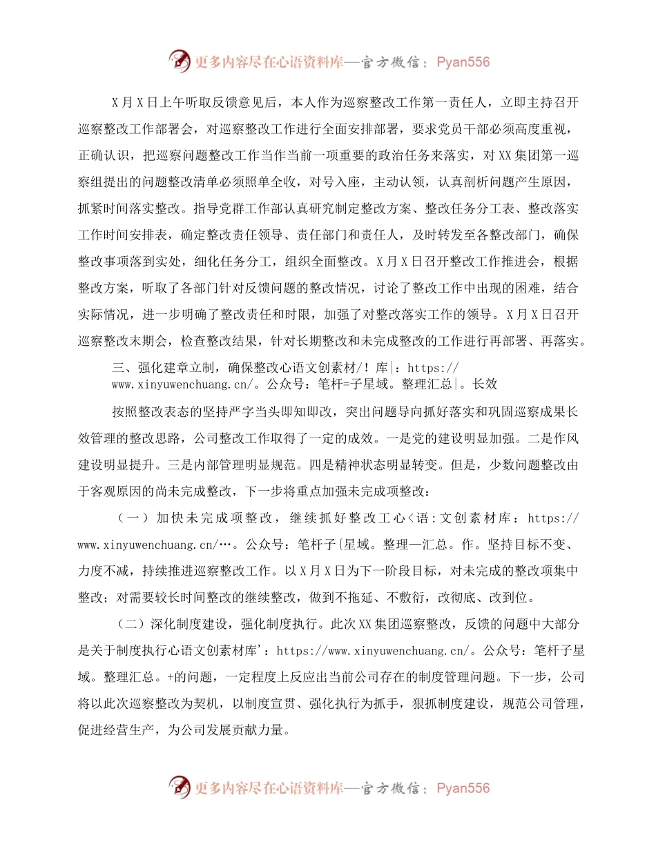 国企党支部主要负责人组织落实巡察整改工作情况报告.docx_第2页