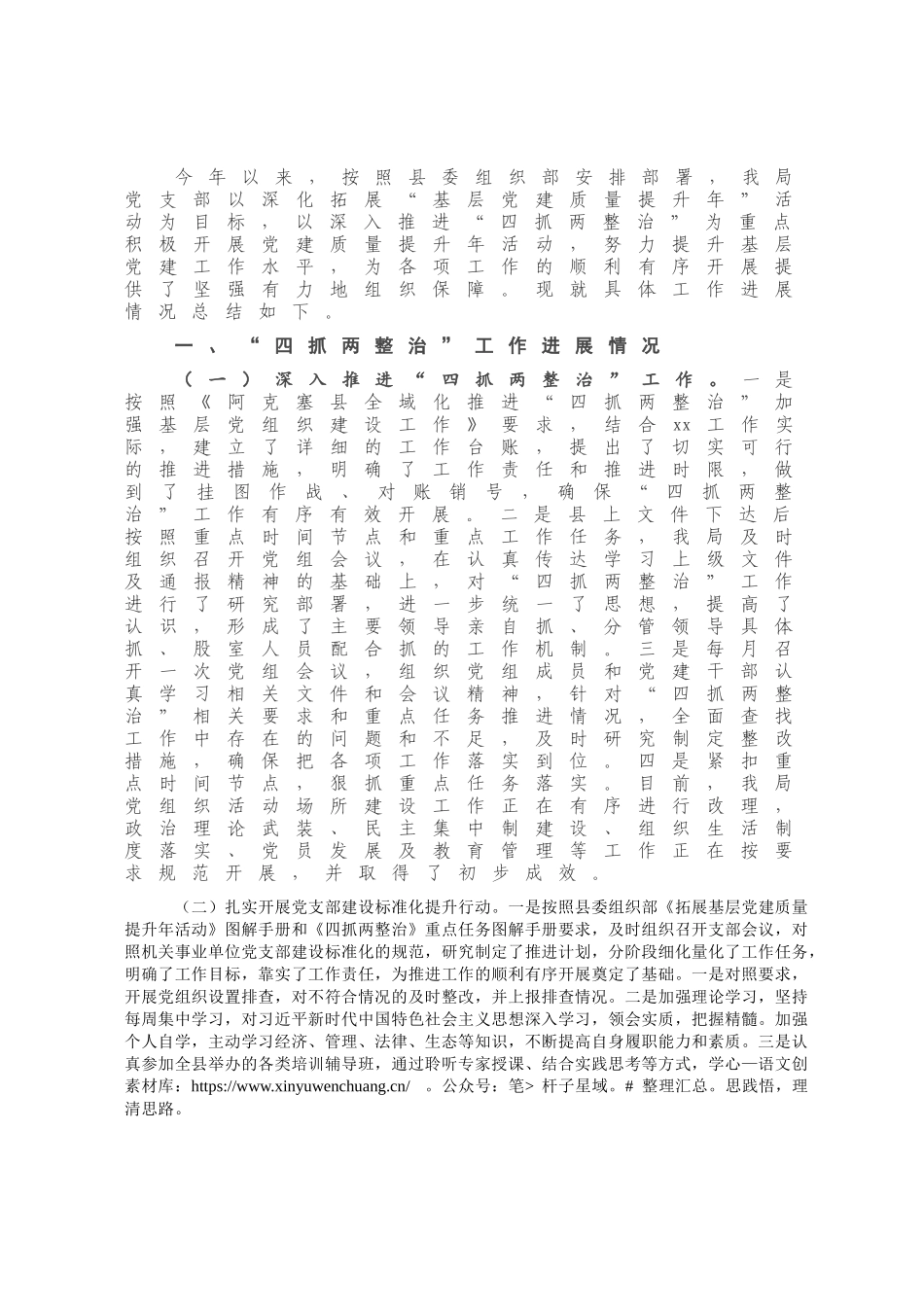 县局党支部2020年度基层党建工作总结.docx_第1页