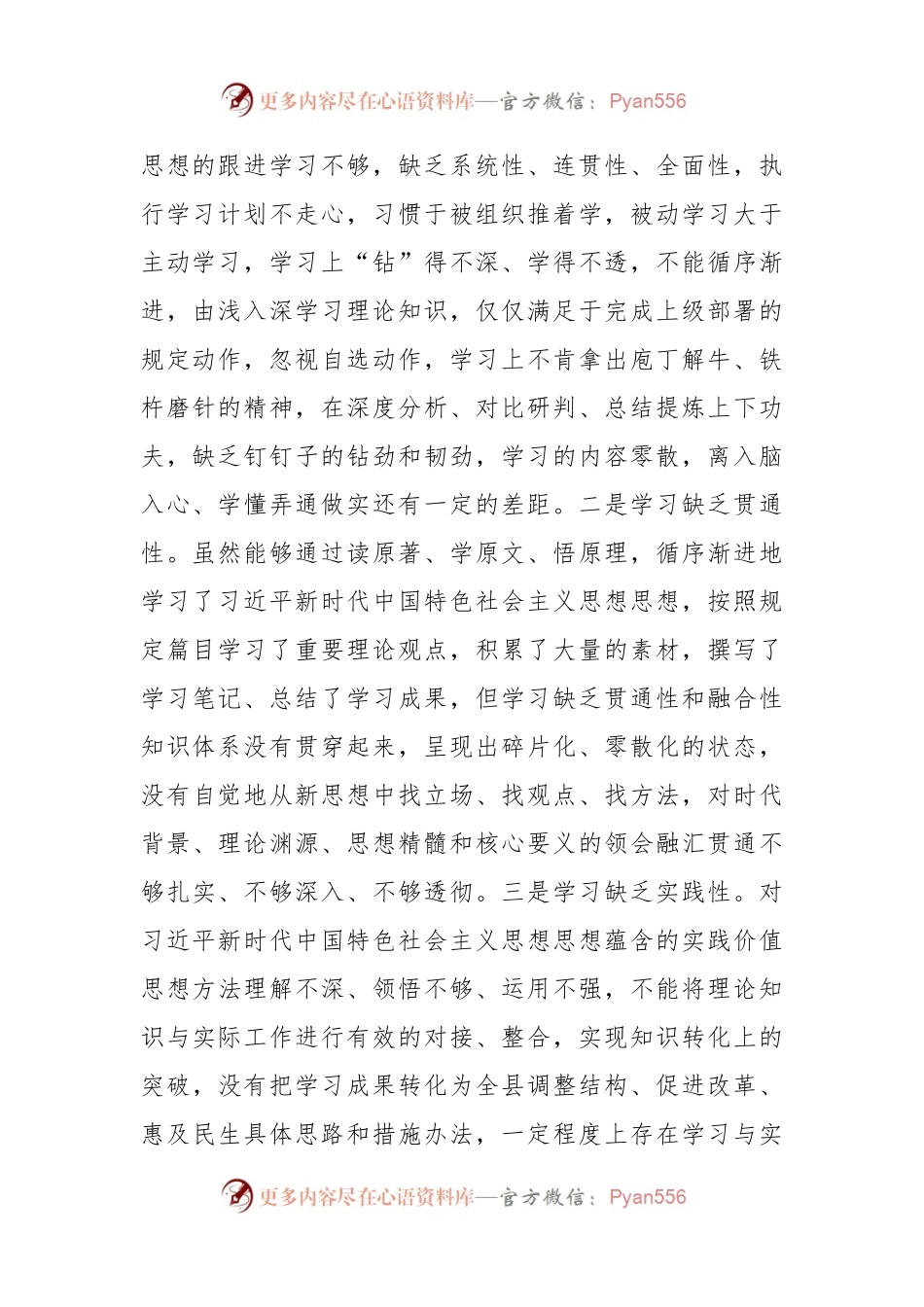县长2023年度第二批主题教育民主生活会个人对照检查材料（六个方面，自觉坚定等）.docx_第2页
