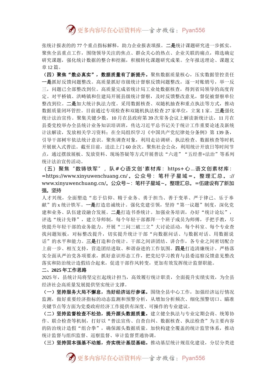 县统计局2024年工作总结2025年工作思路.docx_第2页