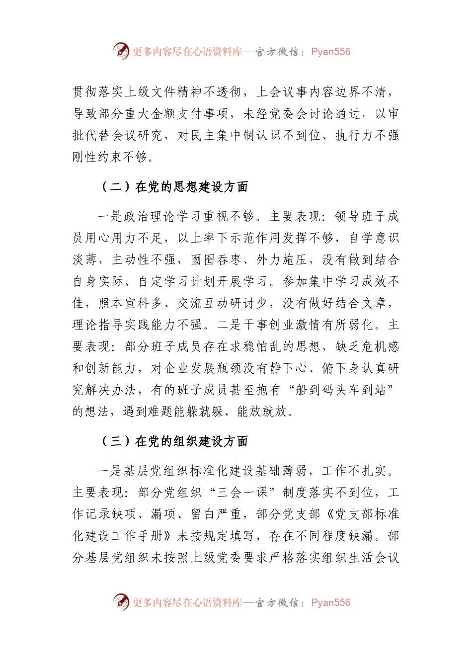 国企巡察“回头看”整改专题民主生活会党委班子对照检查材料.docx_第2页