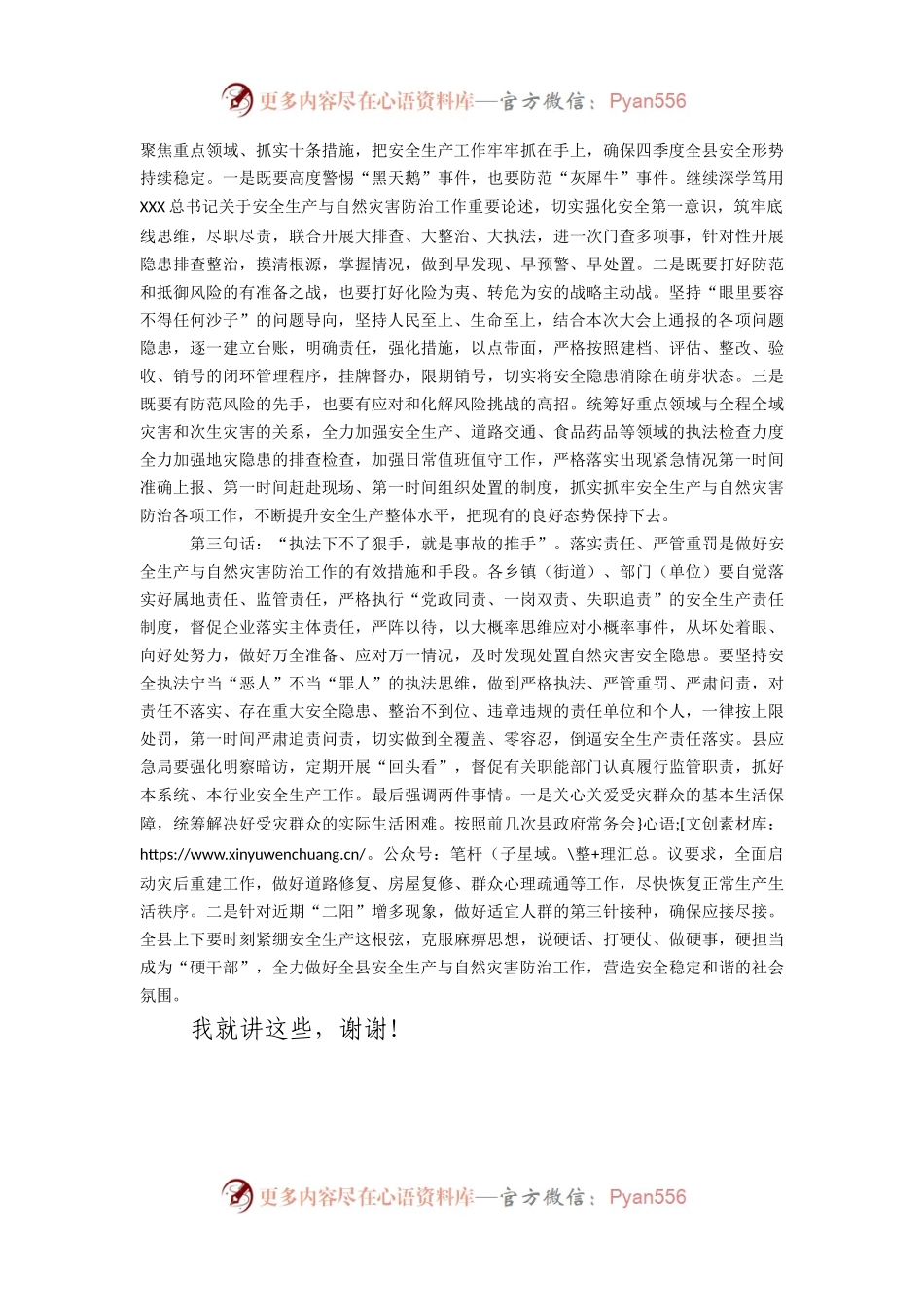 在2023年安全生产和自然灾害防治会议上的讲话.docx_第2页