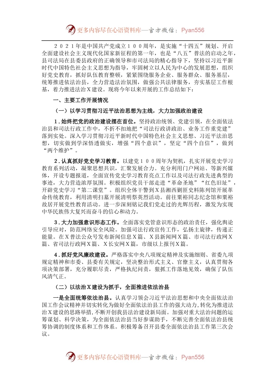 县司法局202X年工作总结.docx_第1页