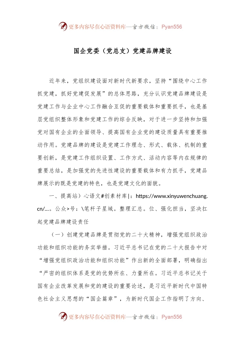 国企党委（党总支）党建品牌建设.docx_第1页