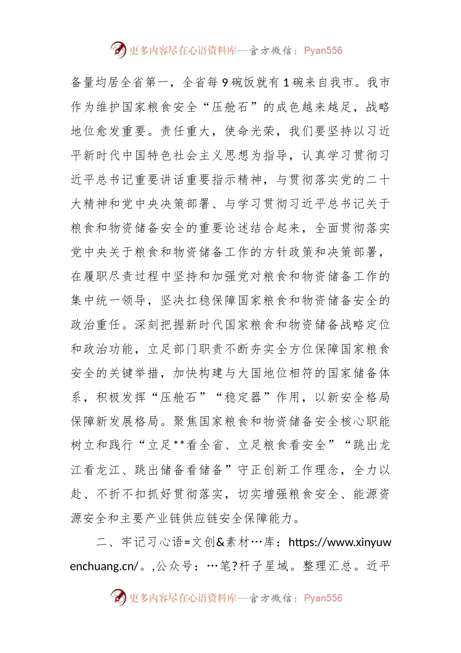 在2024年粮食和物资储备局党组理论学习中心组第一次集体学习会上的研讨发言稿.docx_第2页