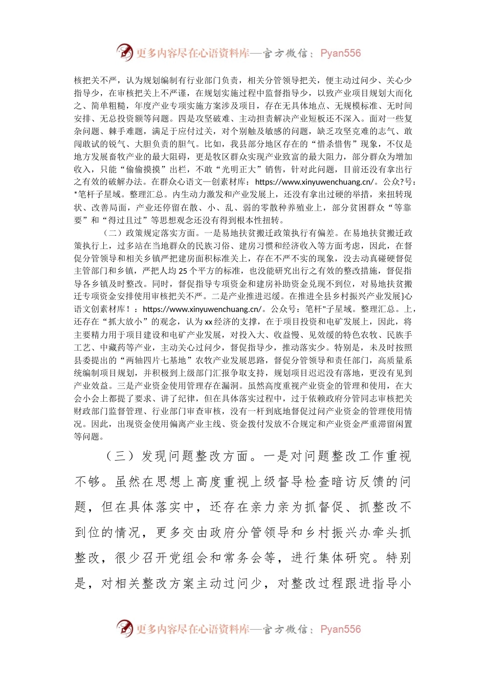 县长2022年巡视整改专题民主生活会个人对照检查材料.docx_第2页