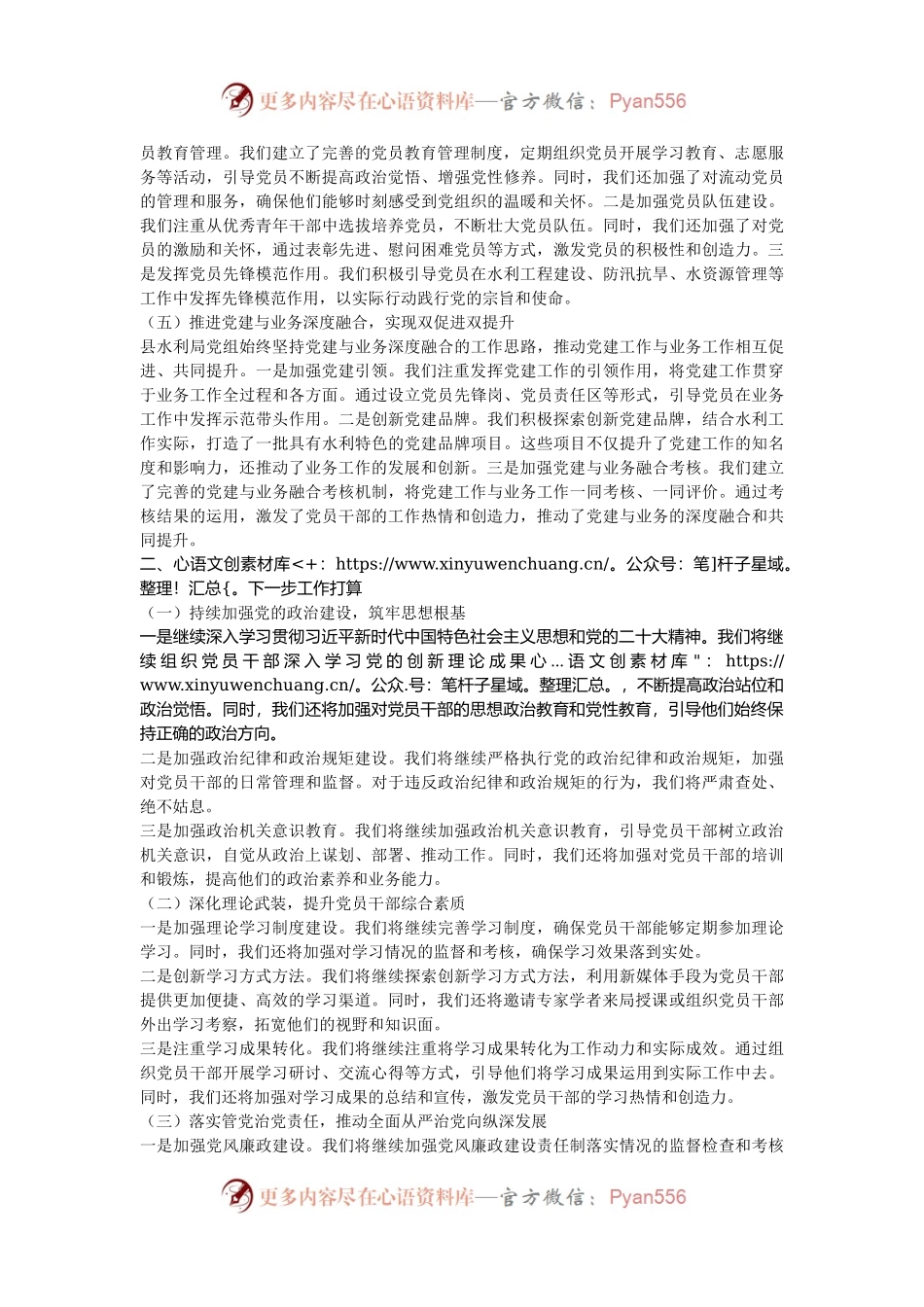 县水利局党组2024年贯彻从严治党要求工作成效总结.docx_第2页