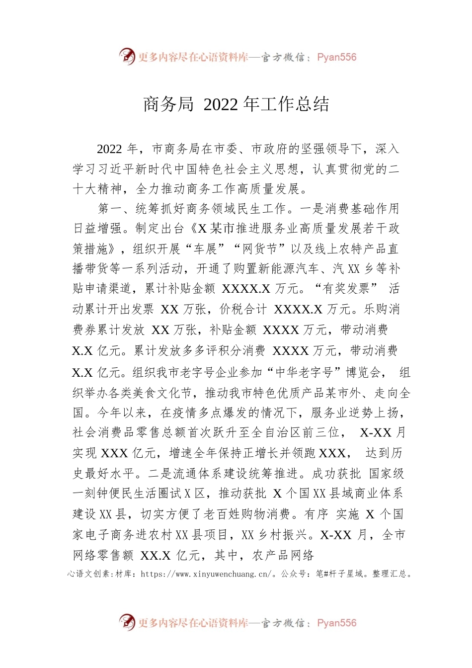 商务局2022年工作总结.docx_第1页