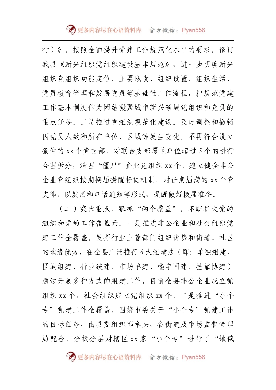 县抓好新兴组织党建工作情况报告.docx_第2页