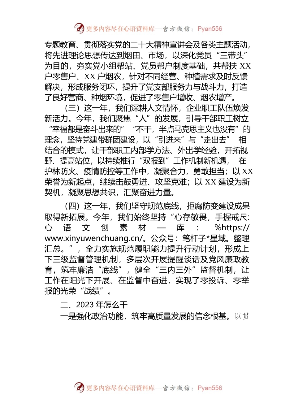县级局烟草党支部“2022年怎么看、2023年怎么干”交流会发言材料.docx_第2页