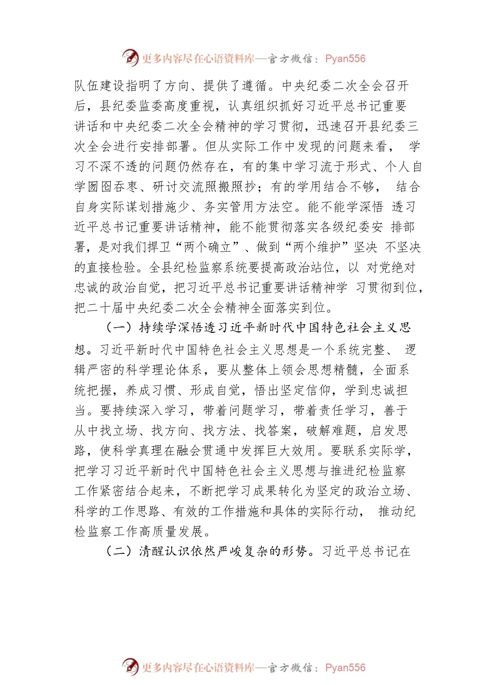 县纪委书记在2023年开展“深学习、实调研、抓落实”工作年活动动员会上的讲话.docx_第2页