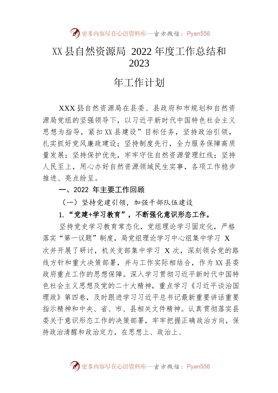 县自然资源局2022年度工作总结和2023年工作计划2.docx_第1页