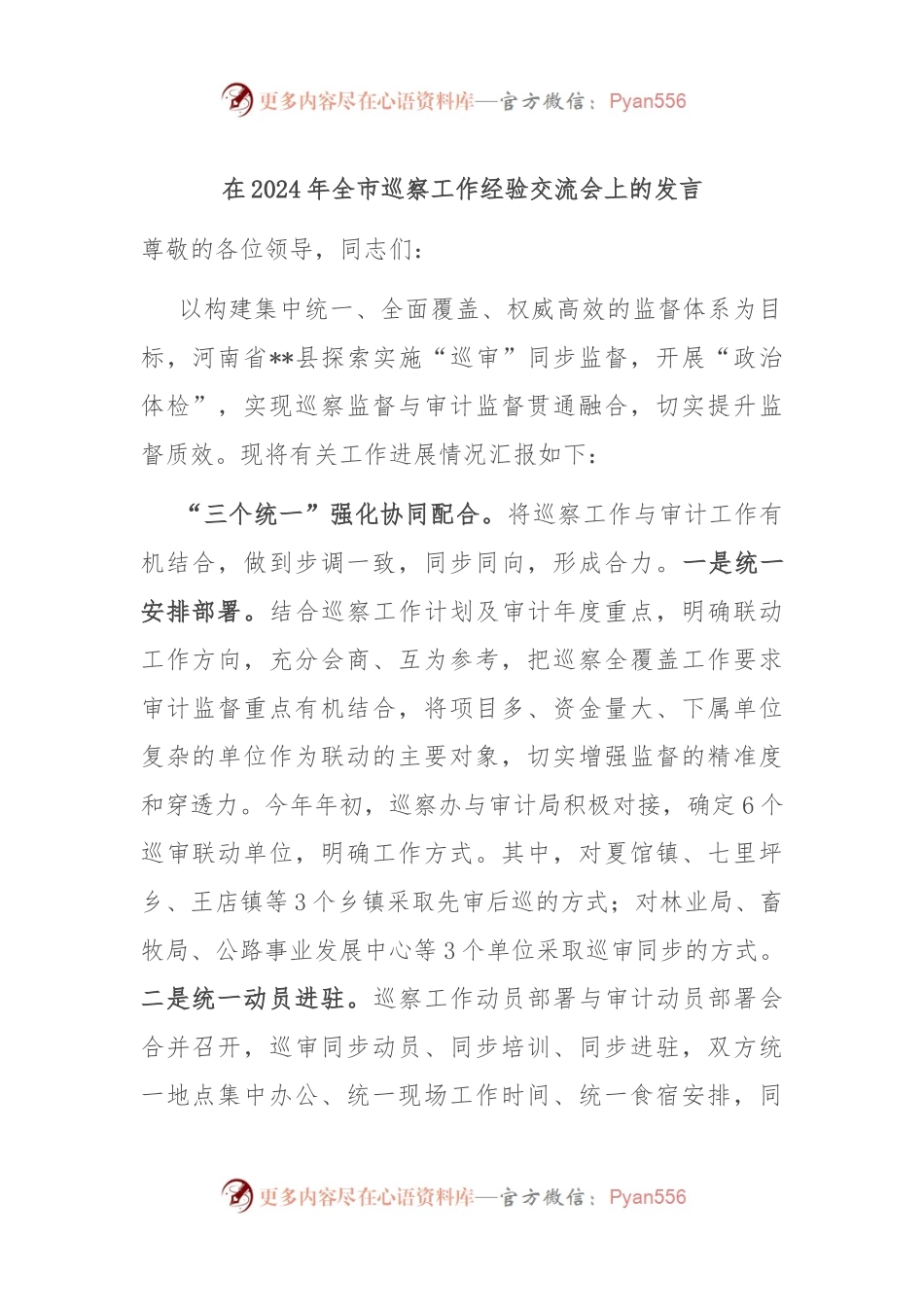 在2024年全市巡察工作经验交流会上的发言.docx_第1页