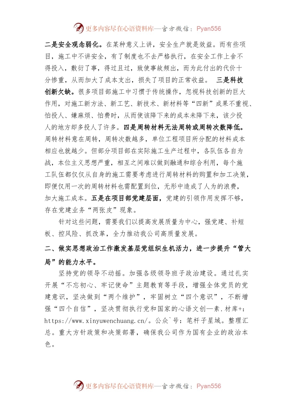 国企领导发言-坚持党建引领，狠抓落实，精细化管理，助推企业高质量发展.docx_第2页