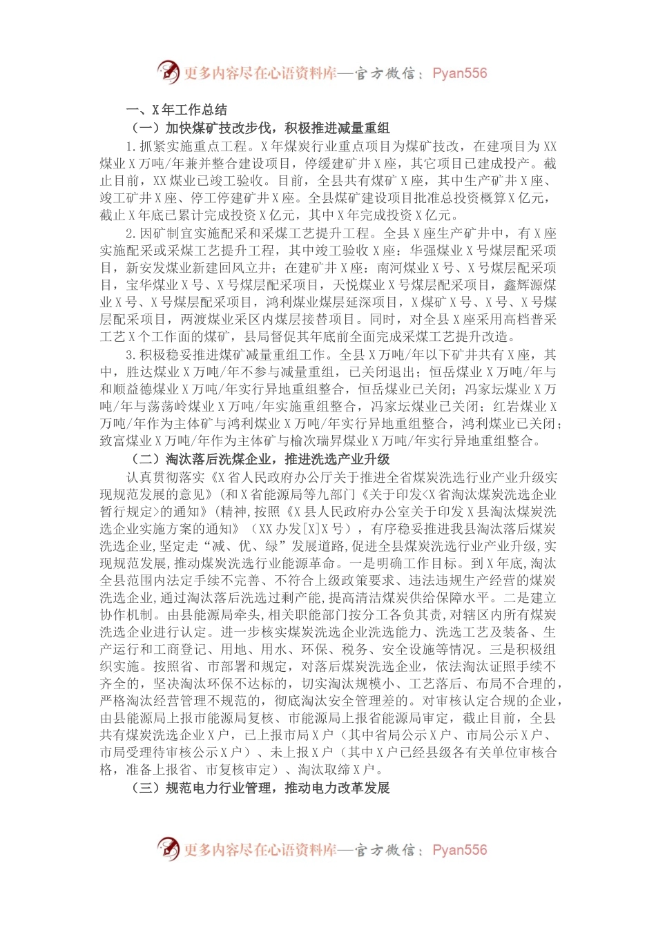 县能源局年度工作总结及工作计划.docx_第1页