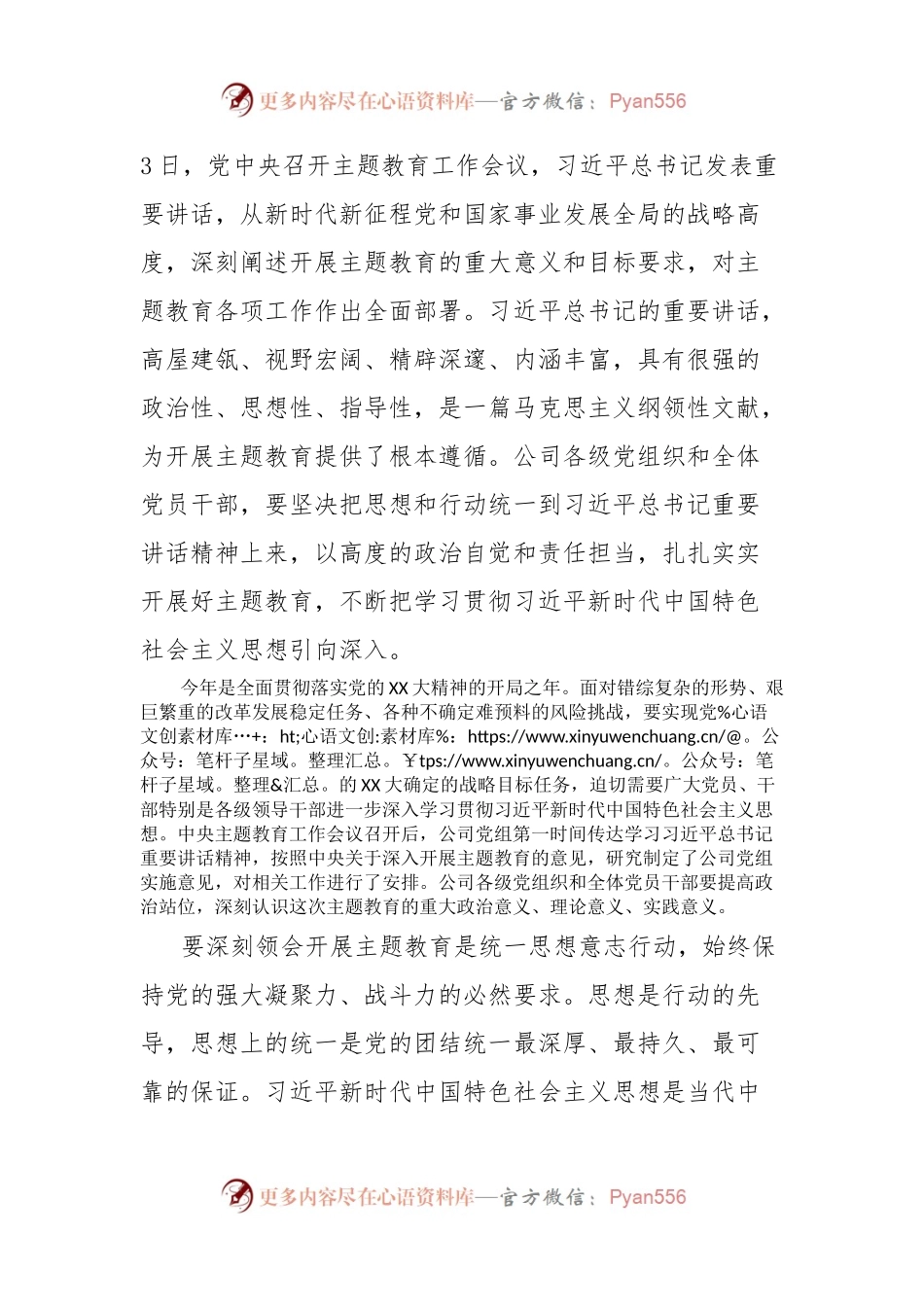 国有企业在公司学习贯彻习近平新时代中国特色社会主义思想主题教育动员大会上的讲话.docx_第2页