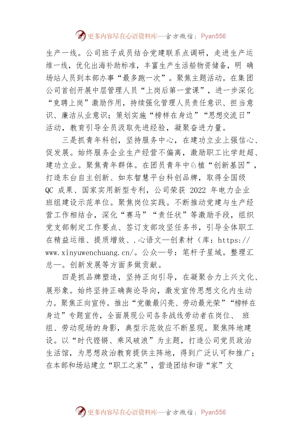 国企发电行业2022年度党委书记述职报告.docx_第2页