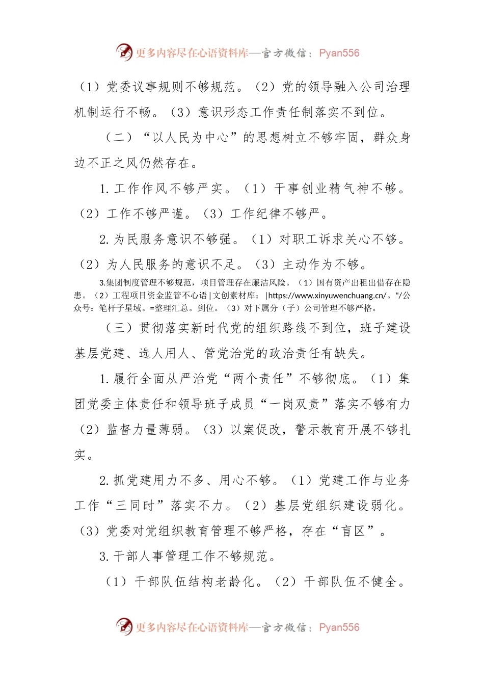 国企党委班子巡察整改对照检查分析材料.docx_第2页