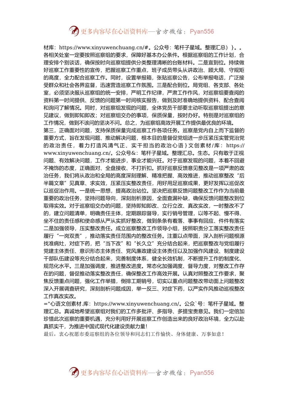 在巡察组进驻动员部署会上的表态发言.docx_第2页
