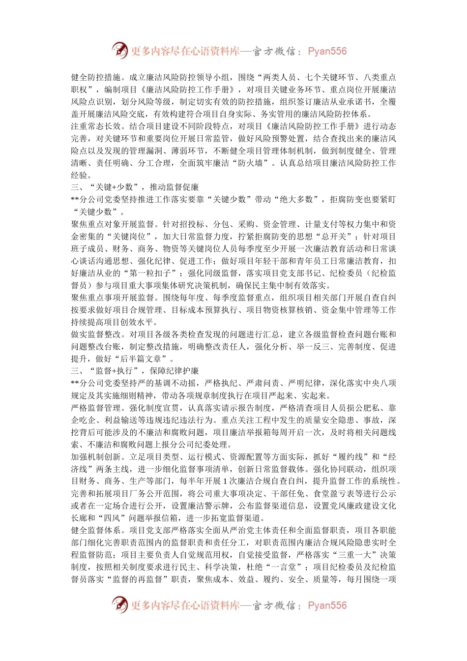 在2024年集团全面从严治党工作暨清廉国企建设专题推进会上的汇报发言.docx_第2页
