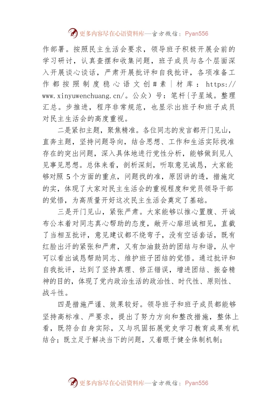 在20XX年专题民主生活会上的指导讲话提纲.docx_第2页