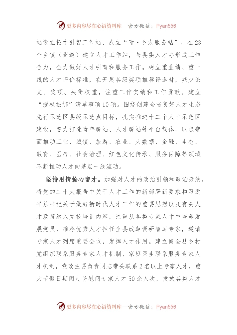 在人才生态先行示范区县级示范点建设推进会上的汇报发言.docx_第2页