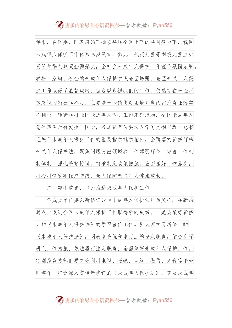 在全区未成年人保护工作领导小组第一次全体会议上的讲话.docx_第2页