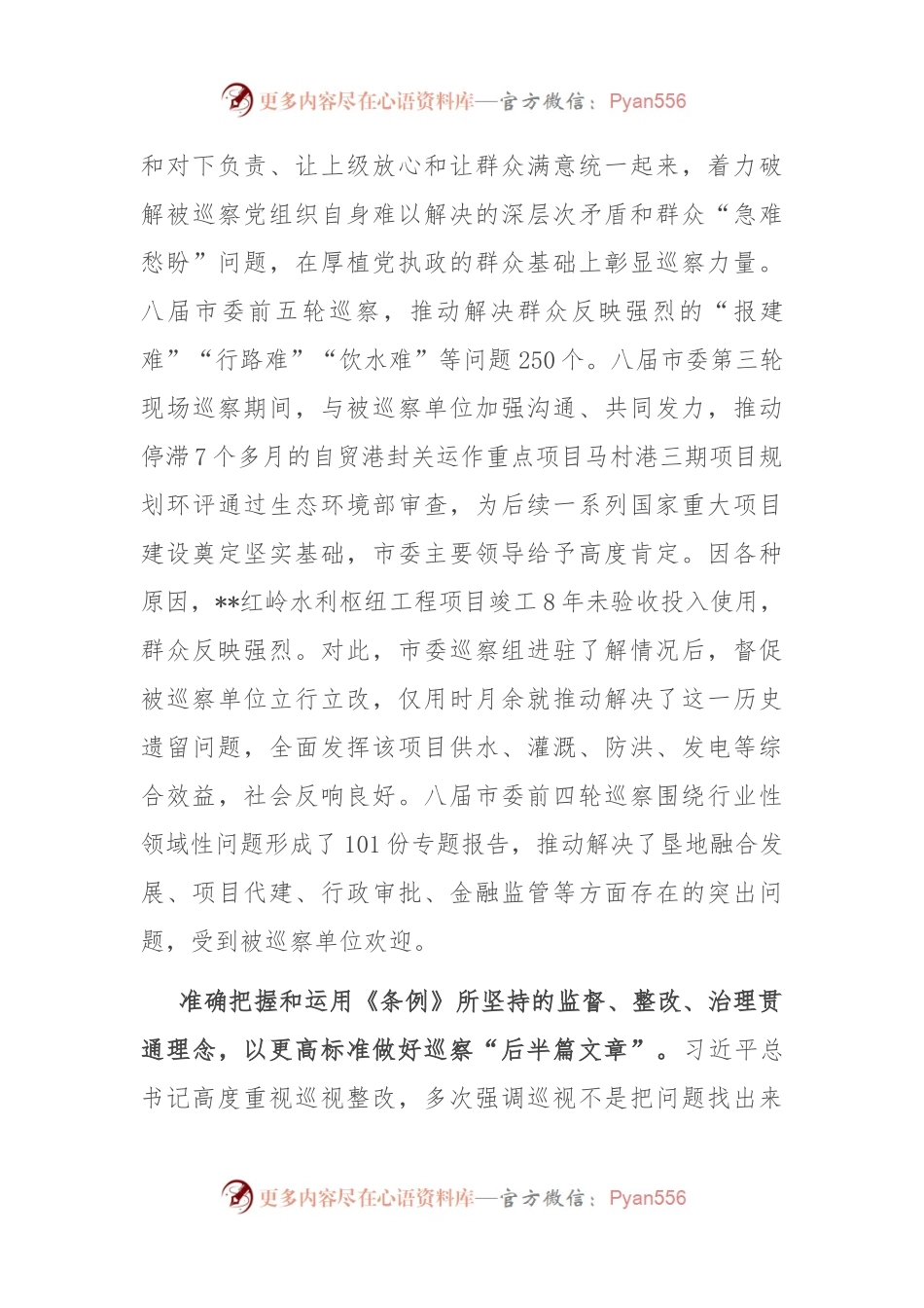 在全市巡察工作推进会上的汇报发言.docx_第2页