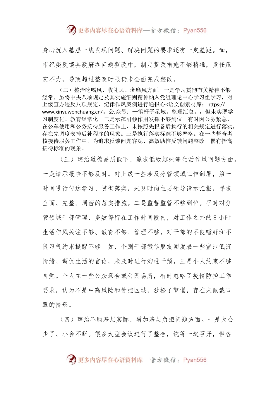 在县人民政府党组班子2022年深化作风建设专题民主生活会上的检视发言提纲[2].docx_第2页