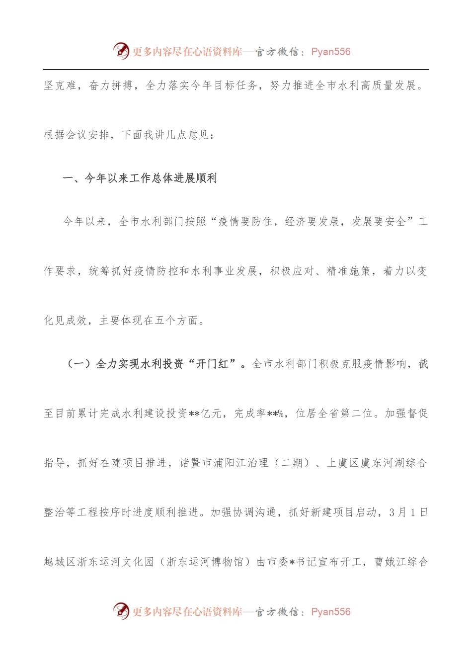 在全市水利工作推进视频会上的讲话.docx_第2页