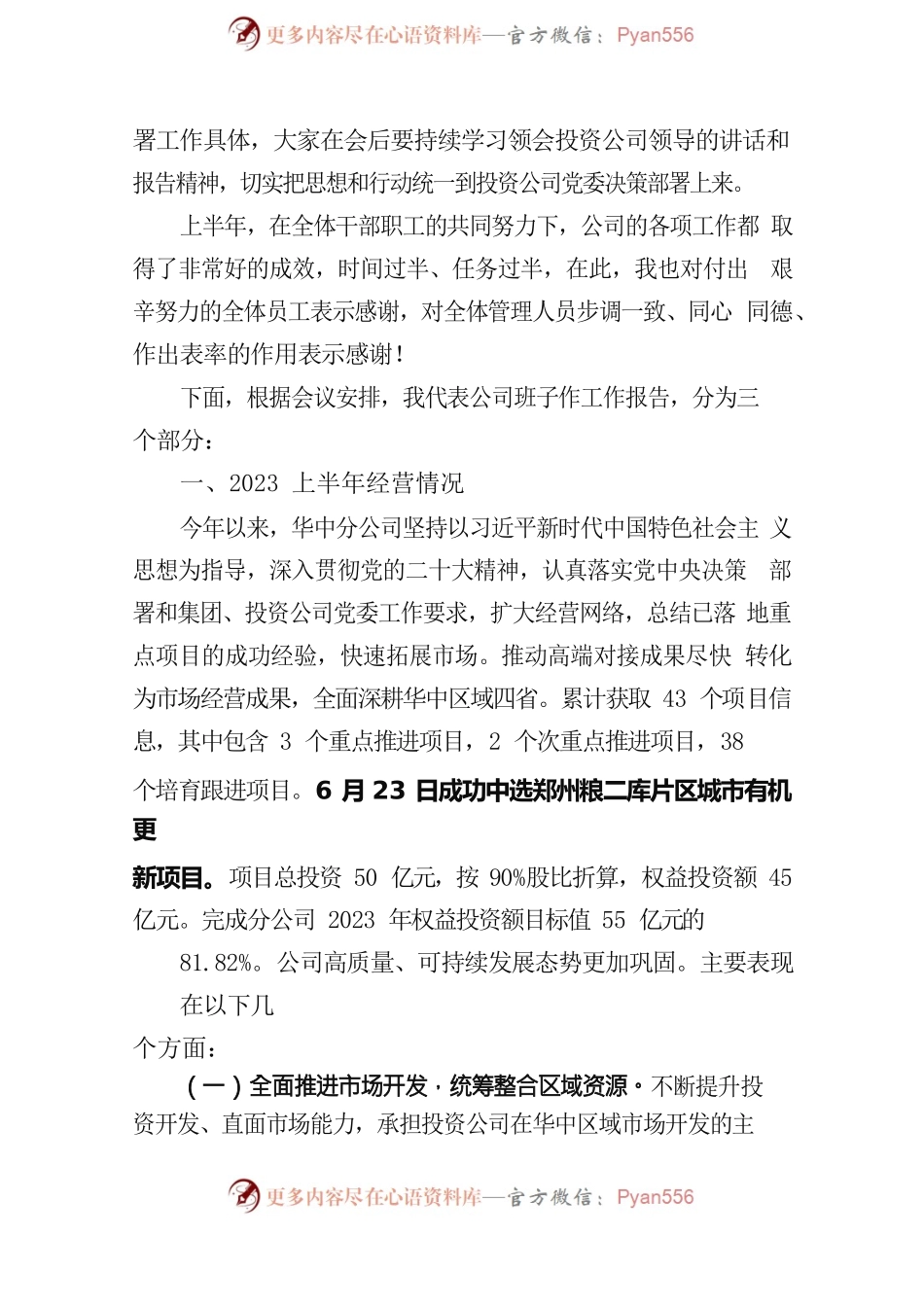 在公司2023年上半年生产经营会议上的报告—华中分公司.docx_第2页