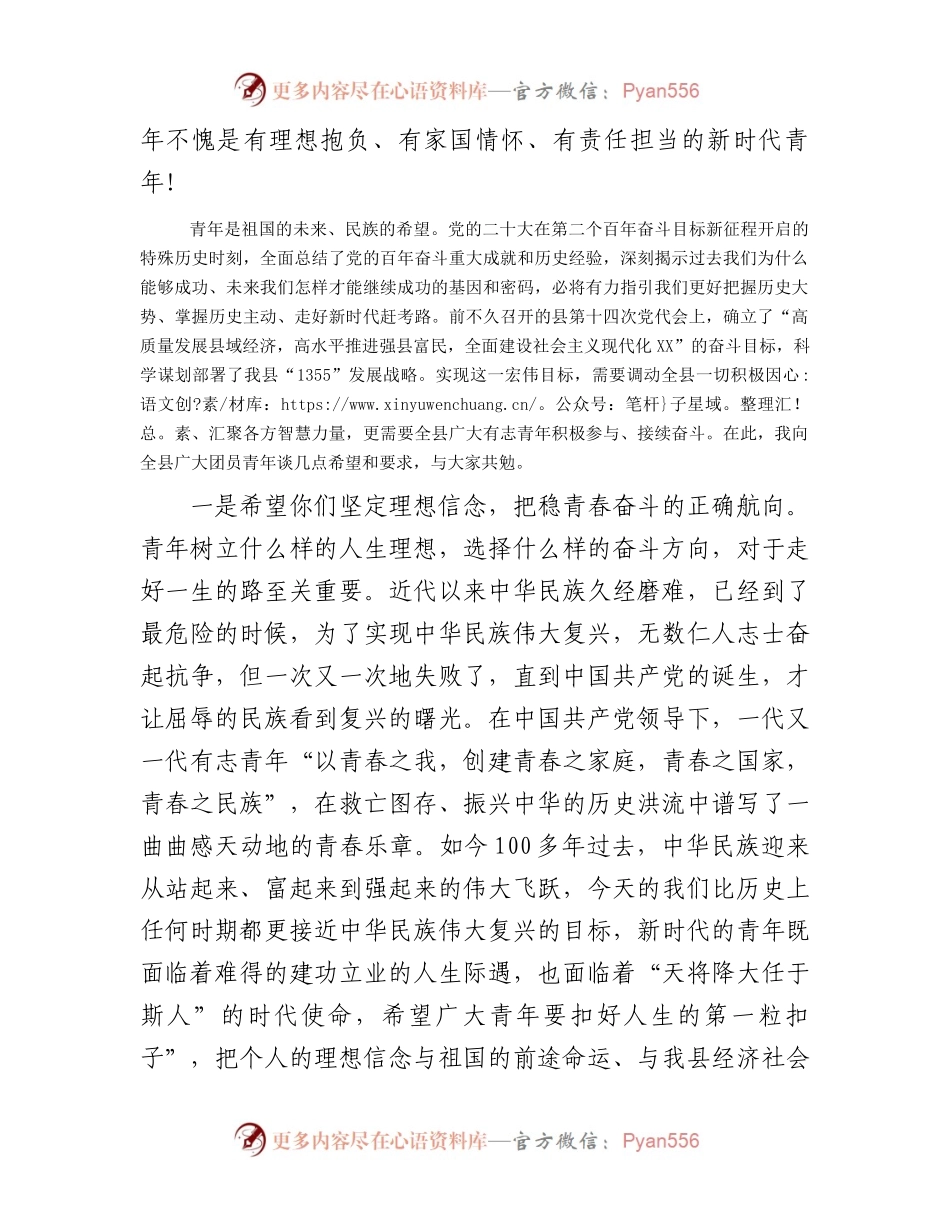 在共青团代表大会上的讲话.docx_第2页