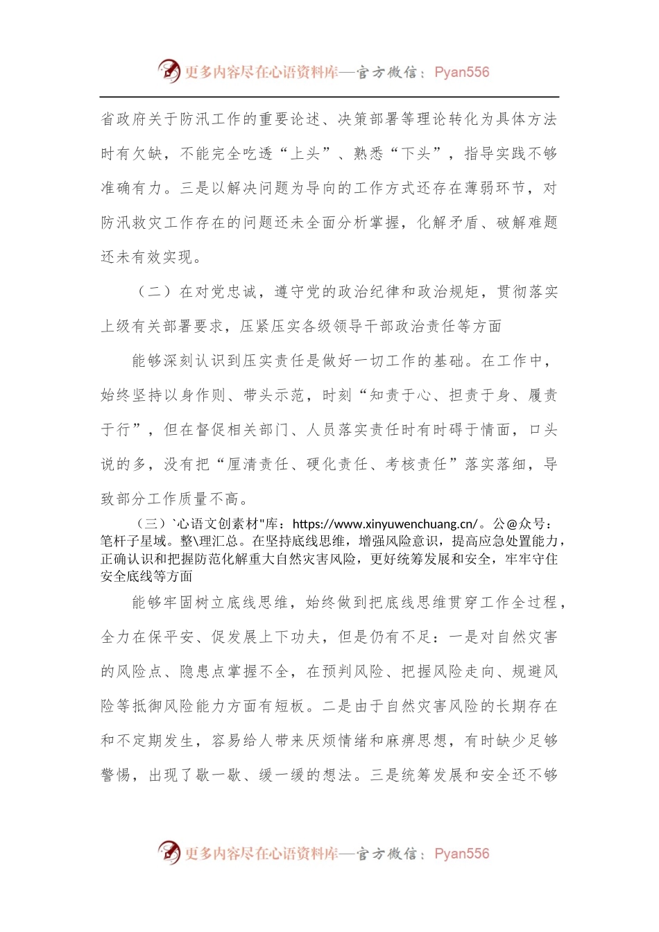 在局党委“7·20”特大暴雨灾害以案促改专题民主生活会上的发言提纲.docx_第2页