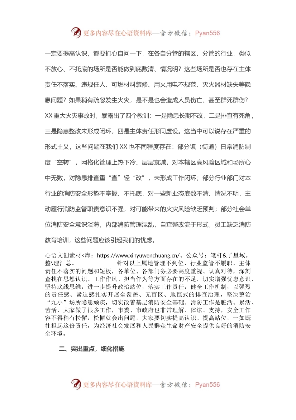 在“九小”场所和沿街门店消防安全专项治理推进会上的讲话.docx_第2页